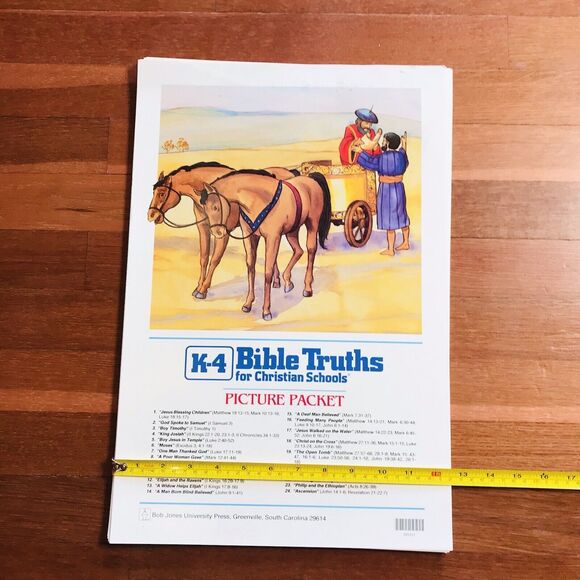 Bible Truths K4 Bob Jones University Press Picture Packet Full Color 24 Pics - Picture 3 of 4